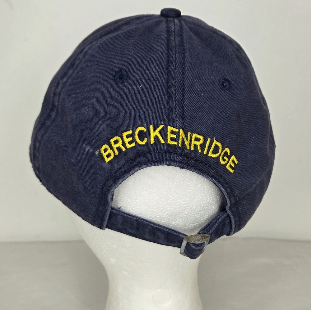 breckenridge Navy Baseball Cap with Yellow Arch Embroidery